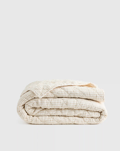 European Linen Stripe Quilt