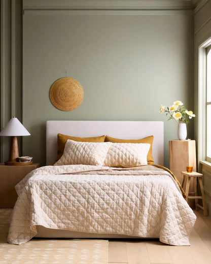 European Linen Stripe Quilt