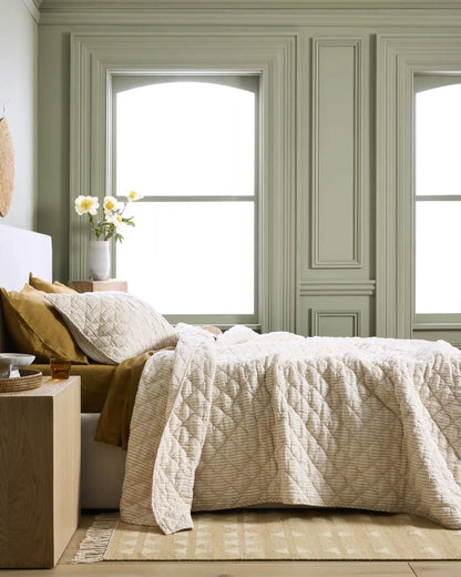 European Linen Stripe Quilt