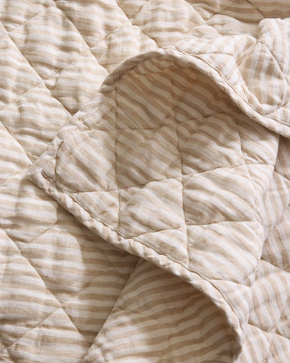 European Linen Stripe Quilt