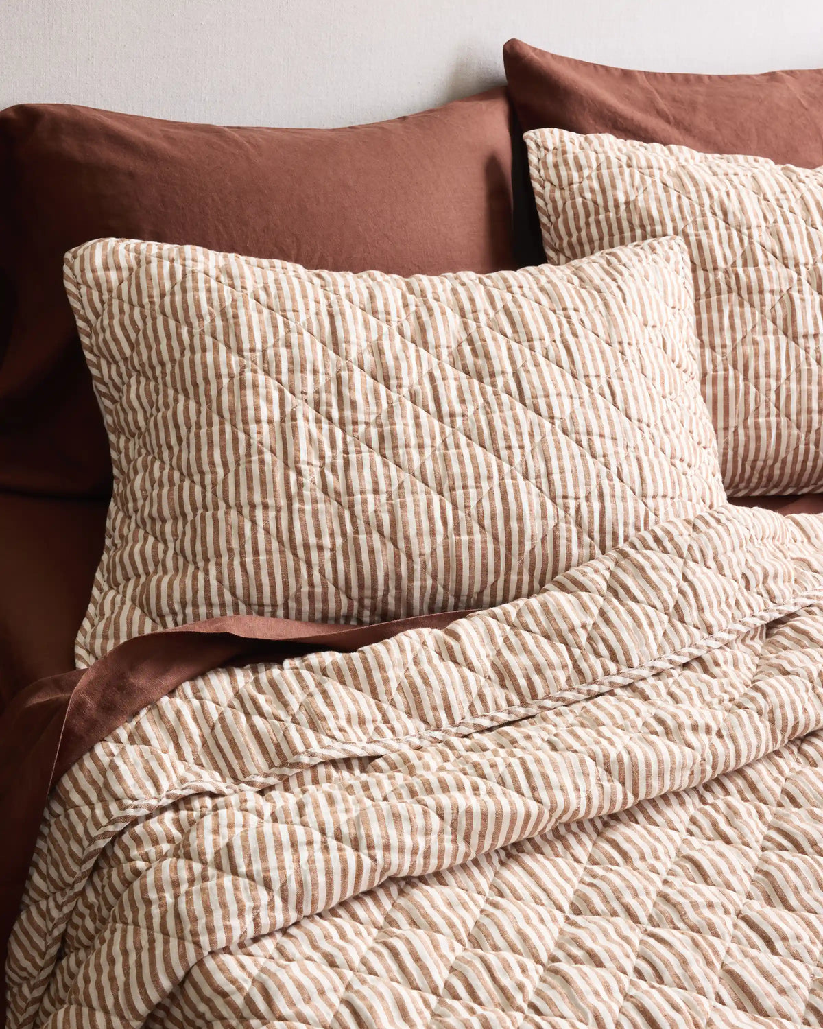European Linen Stripe Quilt