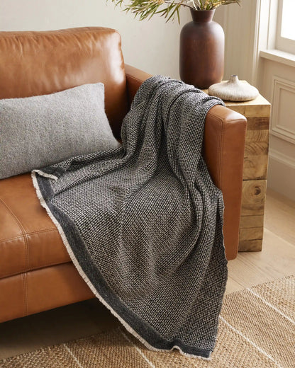 Lightweight Cashmere Wool Patterned Throw