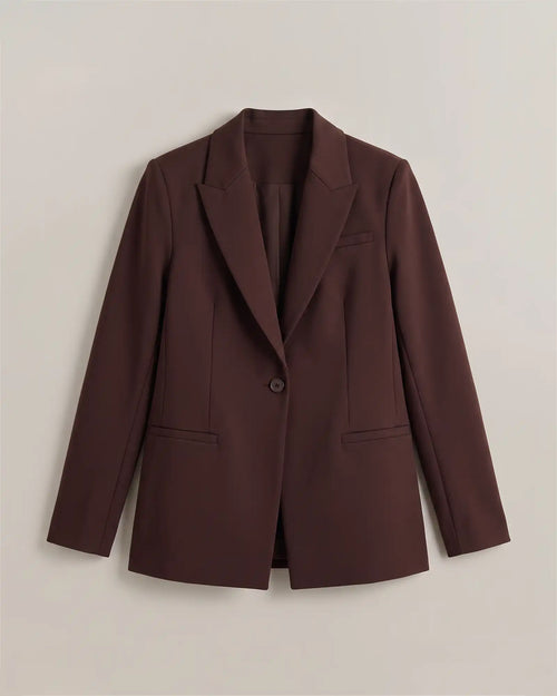 Ultra-Stretch Ponte Single-Breasted Blazer