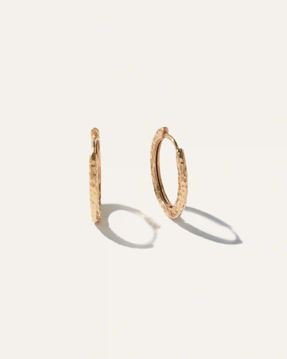 Hammered Nina Small Hoops
