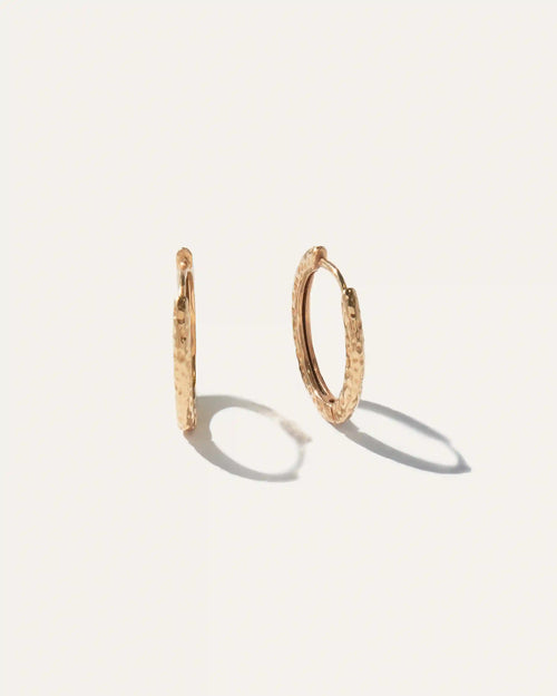 Hammered Nina Small Hoops