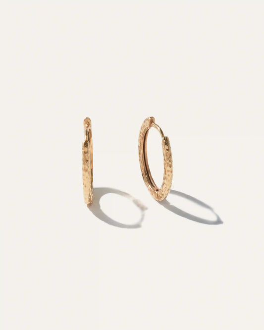 Hammered Nina Small Hoops