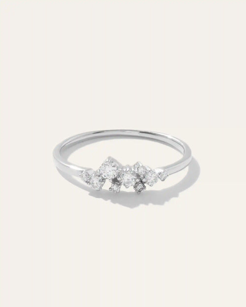 14K Gold Diamond Scatter Ring