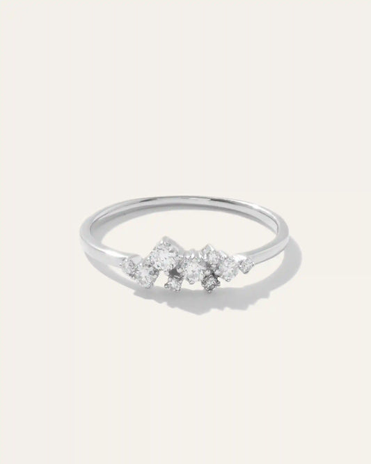 14K Gold Diamond Scatter Ring