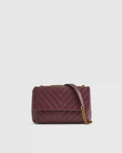Italian Leather Quilted Convertible Crossbody