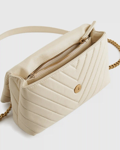 Italian Leather Quilted Convertible Crossbody