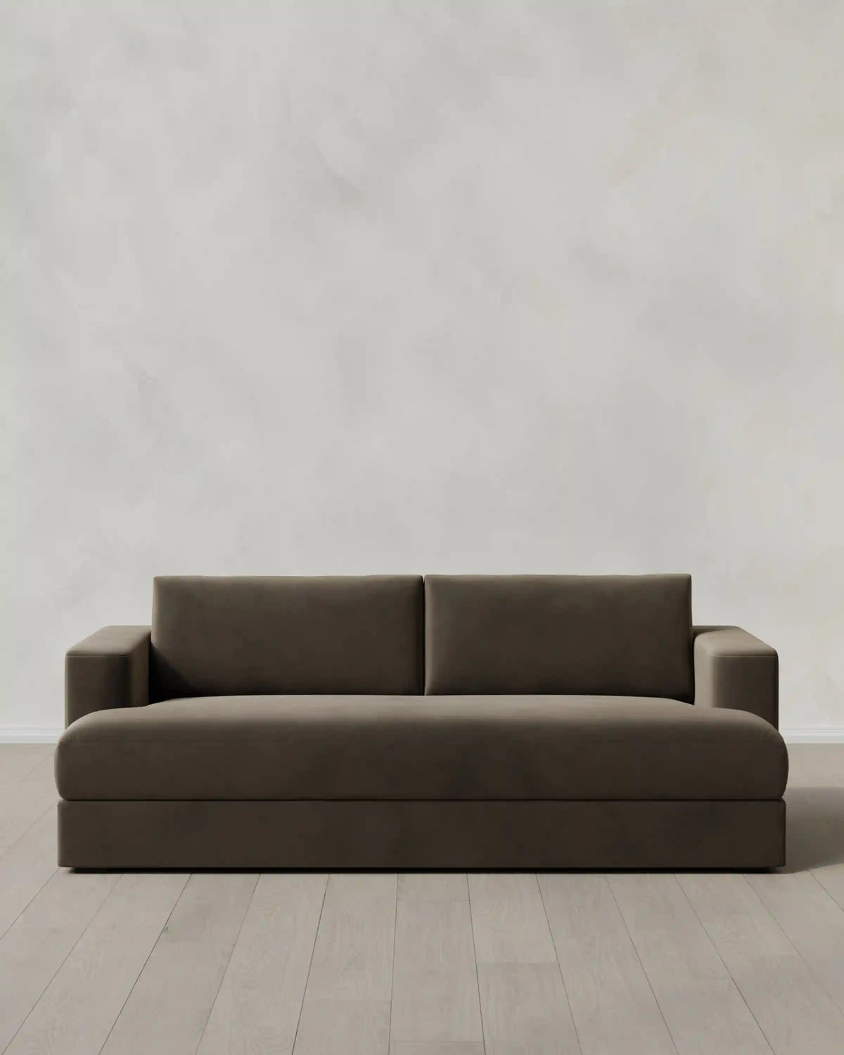 Sierra Curved Arm Sleeper Sofa in Performance Velvet
