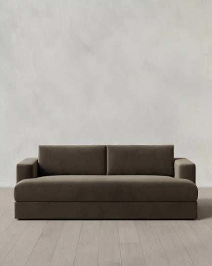 Sierra Curved Arm Sleeper Sofa in Performance Velvet