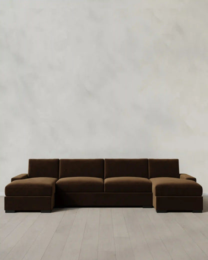 Stillman U Sectional in Performance Velvet