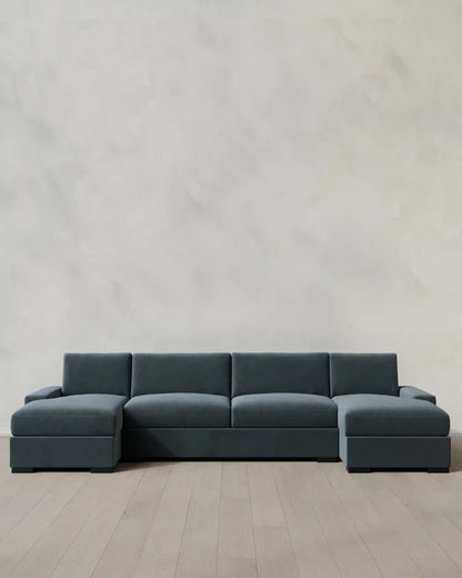 Stillman U Sectional in Performance Velvet