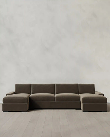 Stillman U Sectional in Performance Velvet