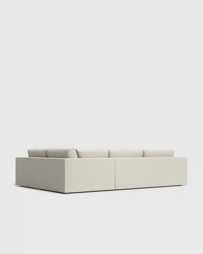 Sierra Curved Arm L Sectional in Performance Basketweave