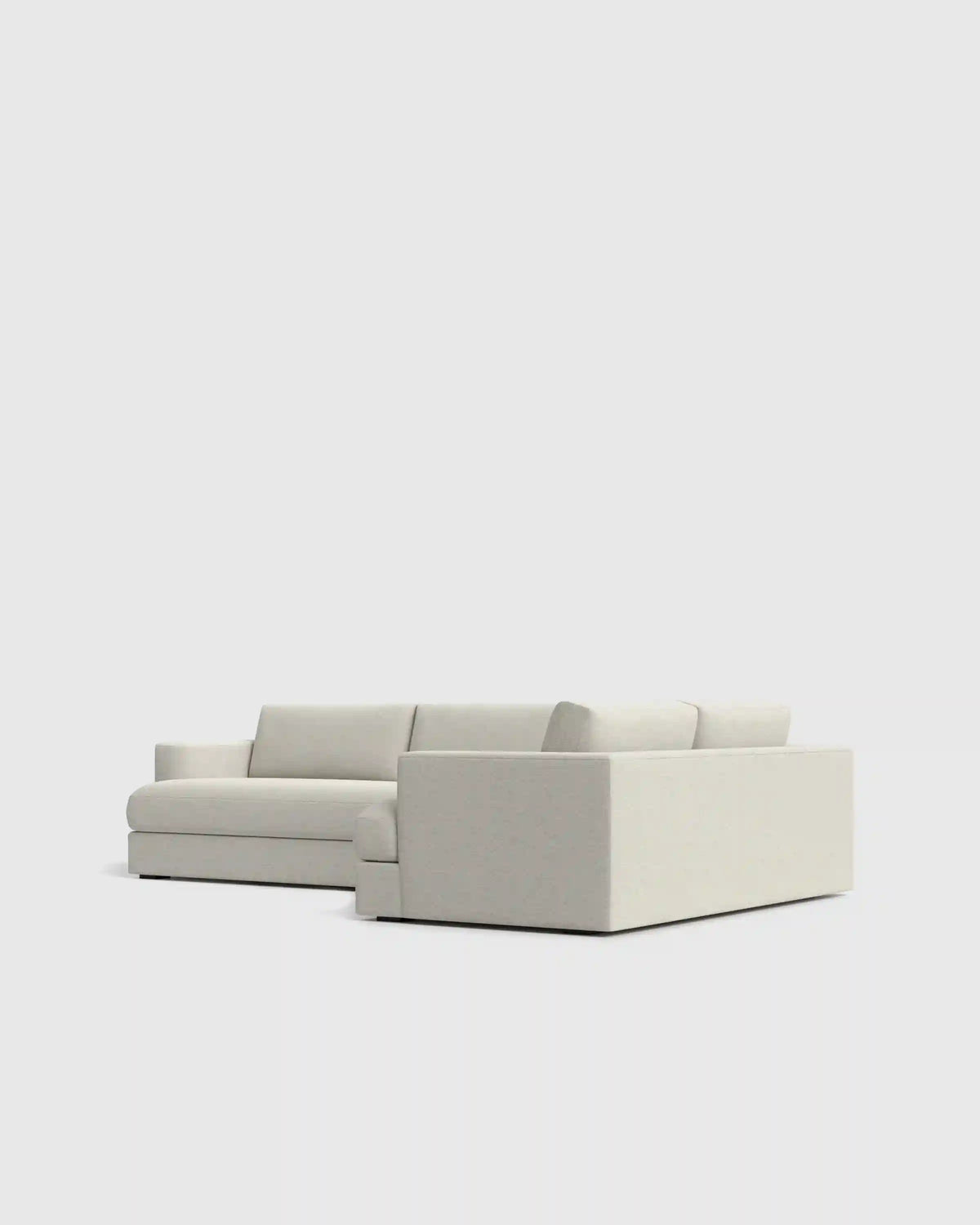 Sierra Curved Arm L Sectional in Performance Basketweave