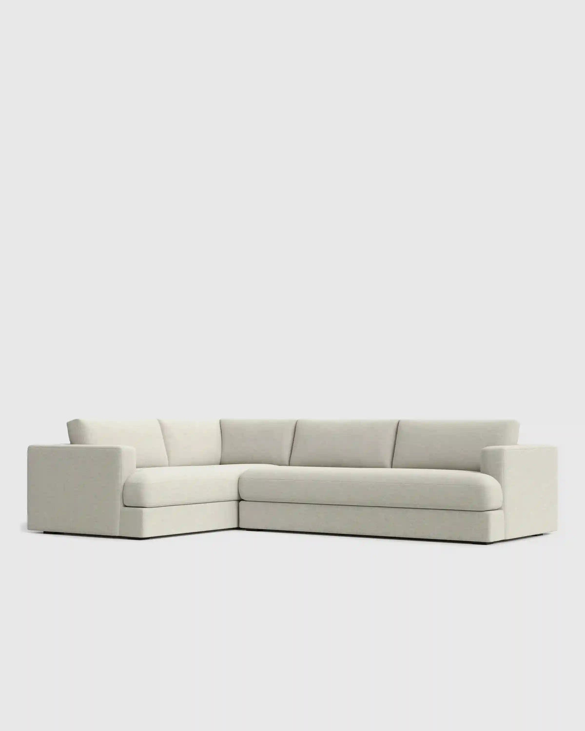 Sierra Curved Arm L Sectional in Performance Basketweave