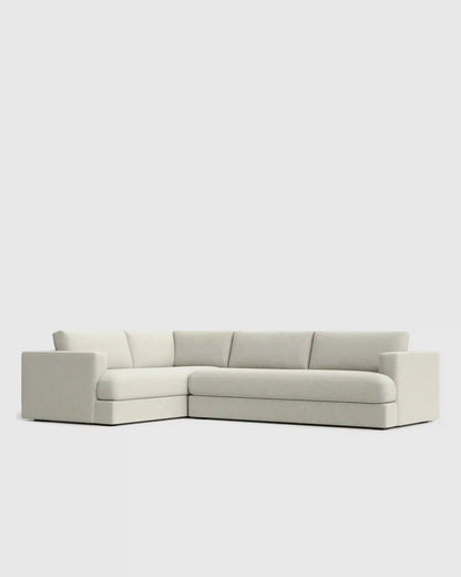 Sierra Curved Arm L Sectional in Performance Basketweave