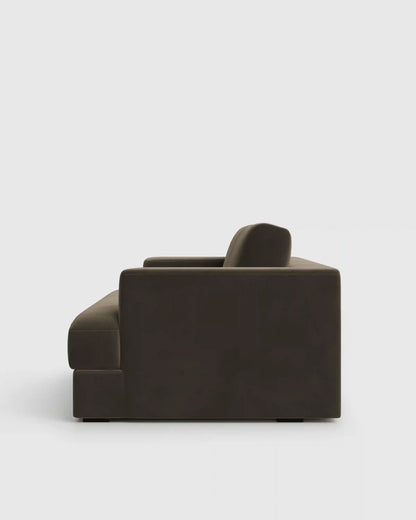 Sierra Curved Arm Sofa in Performance Velvet