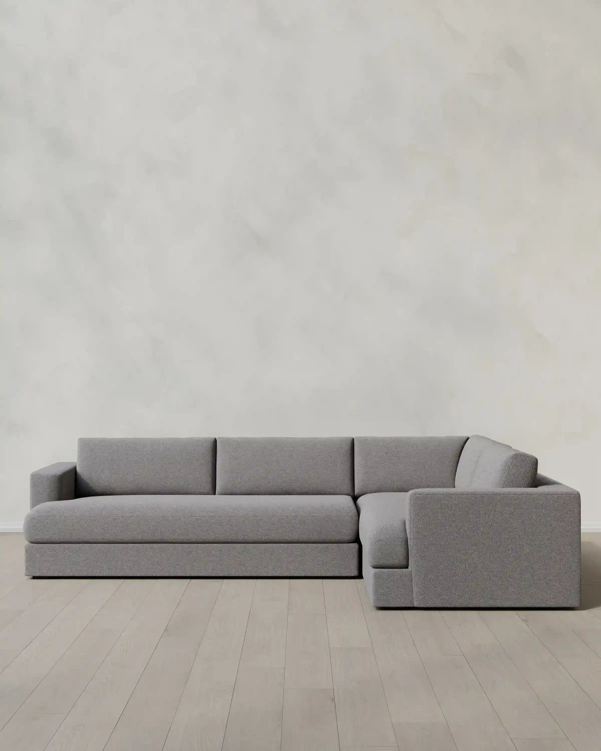 Sierra Curved Arm L Sectional in Performance Basketweave