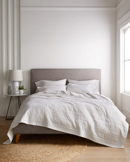 Organic Cotton Stripe Stitch Quilt