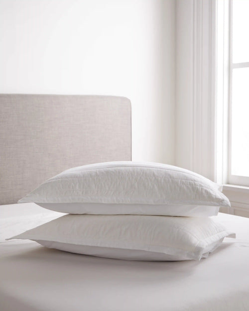 Organic Cotton Stripe Stitch Quilted Sham Set