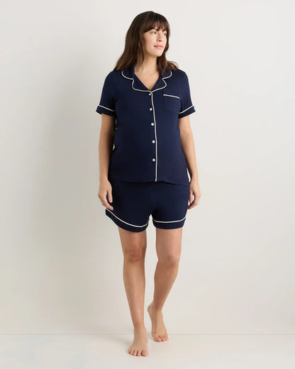Bamboo Jersey Maternity Short Sleeve Pajama Set