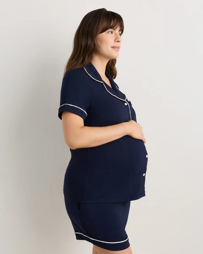 Bamboo Jersey Maternity Short Sleeve Pajama Set