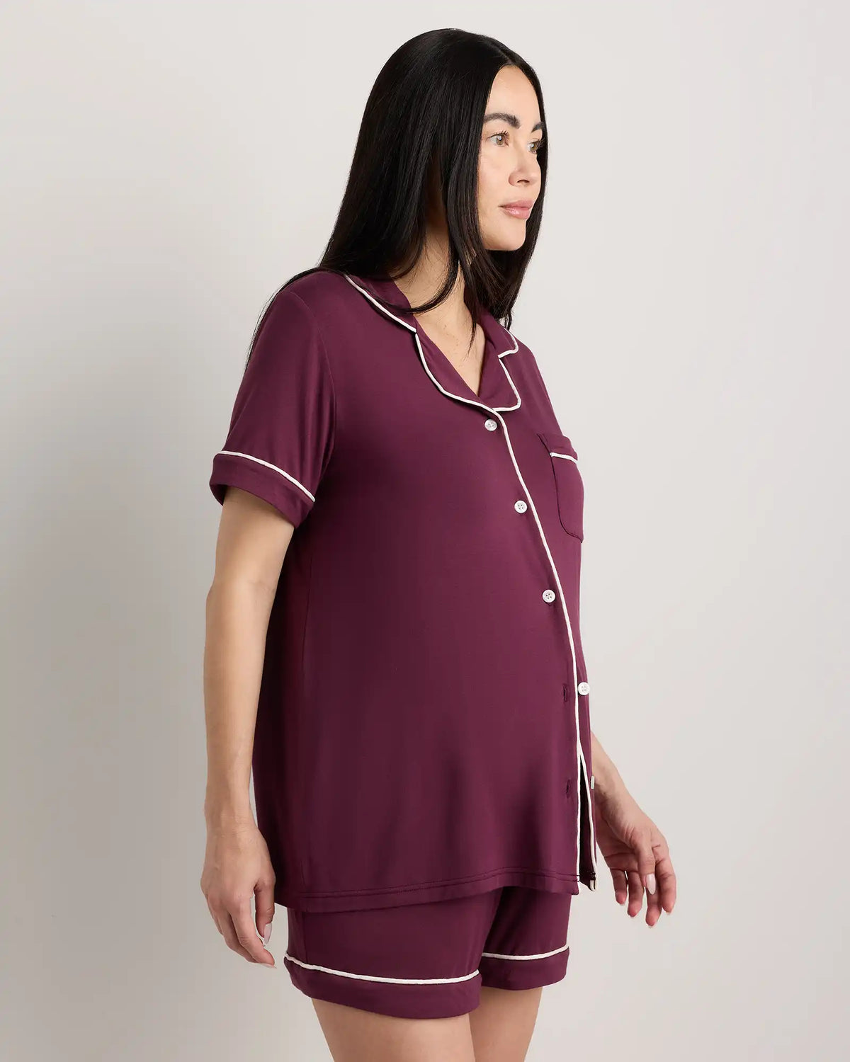 Bamboo Jersey Maternity Short Sleeve Pajama Set