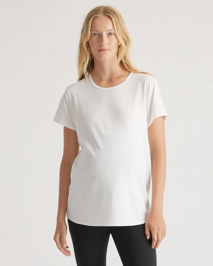 Cotton Modal Maternity Crew Neck Tee (2-pack)