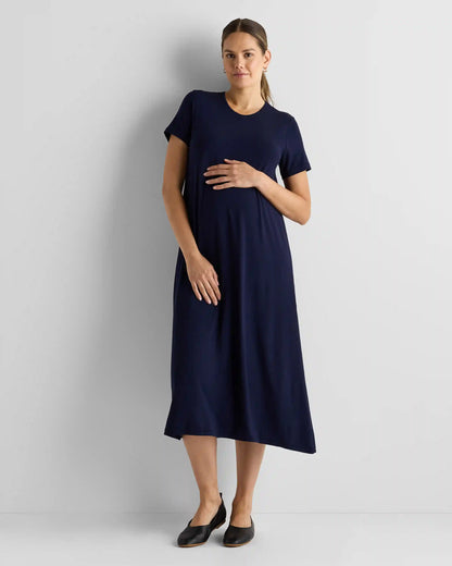 Bamboo Jersey Maternity & Nursing T-Shirt Dress