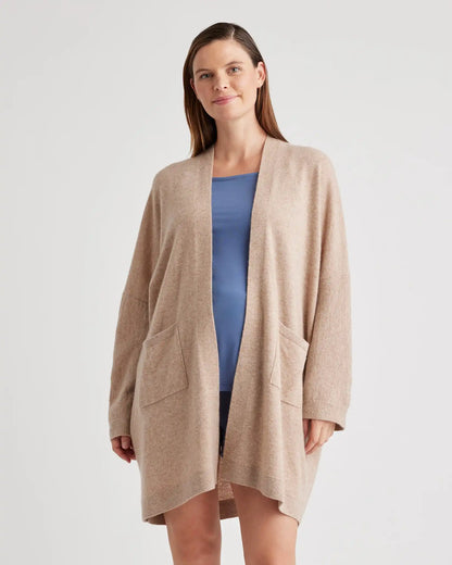 Mongolian Cashmere Maternity & Nursing Cocoon Cardigan