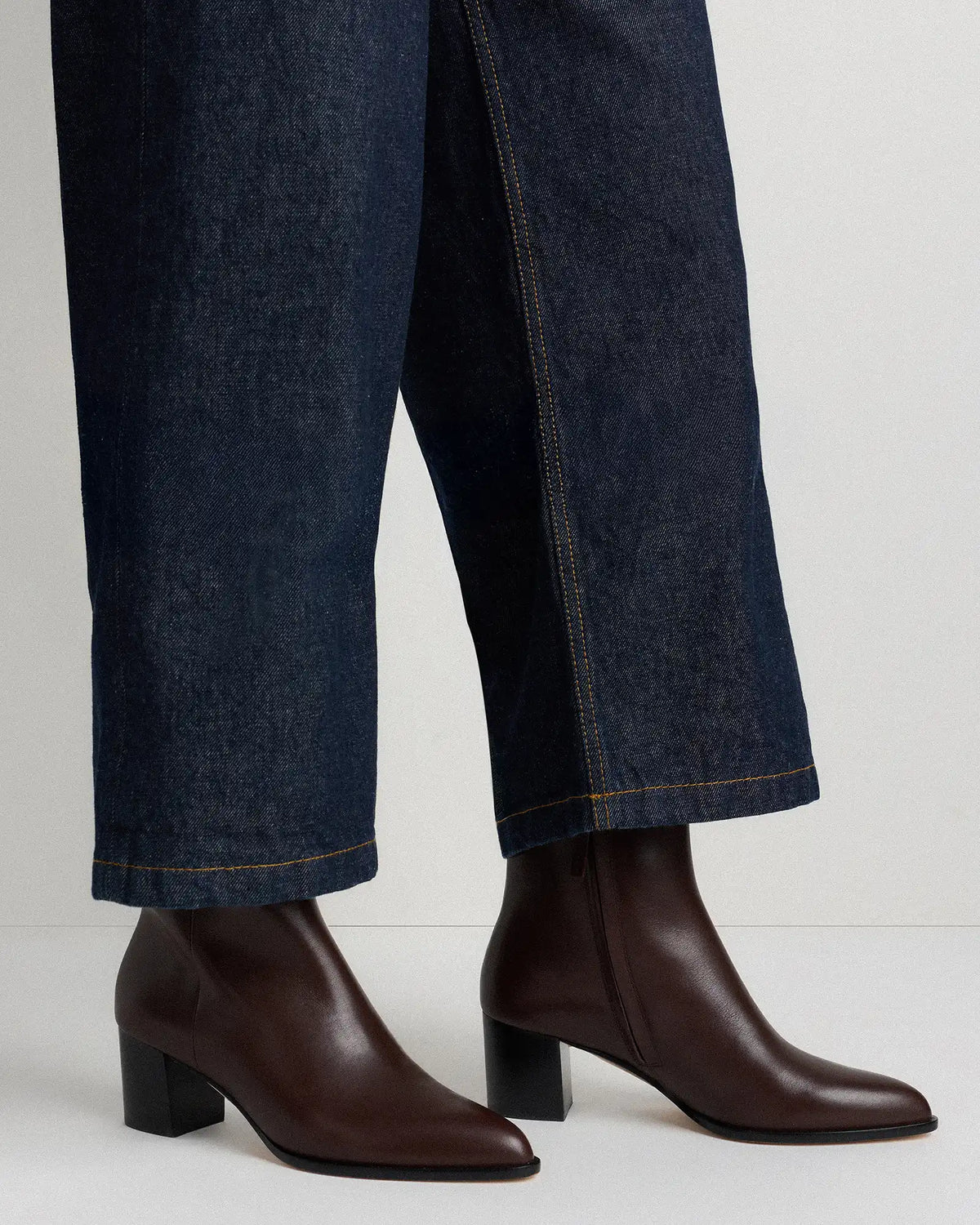 Italian Leather Heeled Ankle Boot