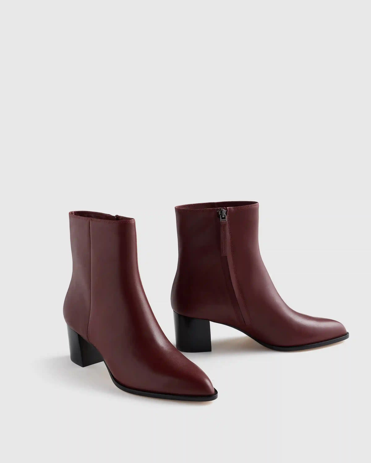 Italian Leather Heeled Ankle Boot