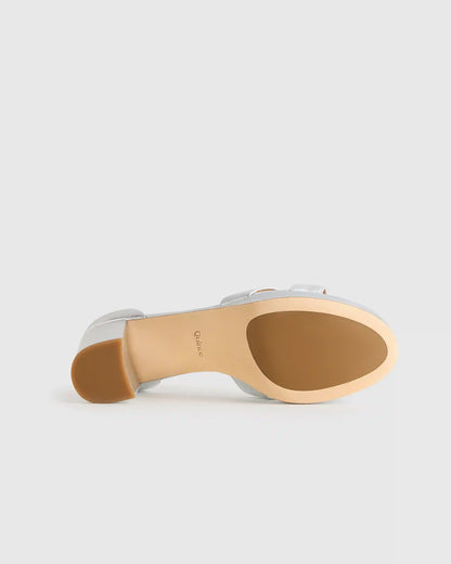 Italian Leather Crisscross Platform Sandal