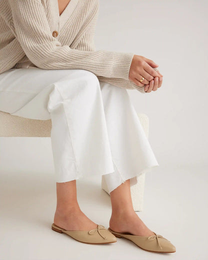 Italian Leather Pointed Mule