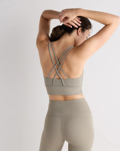 Power-Up Long Line Strappy Sports Bra