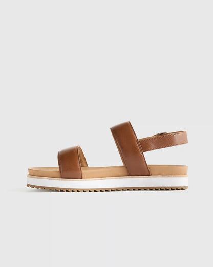 Italian Leather Platform Sandal