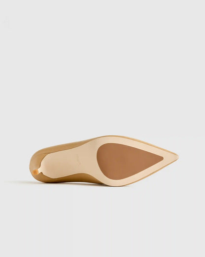 Italian Leather 75mm Pointy Toe Pump