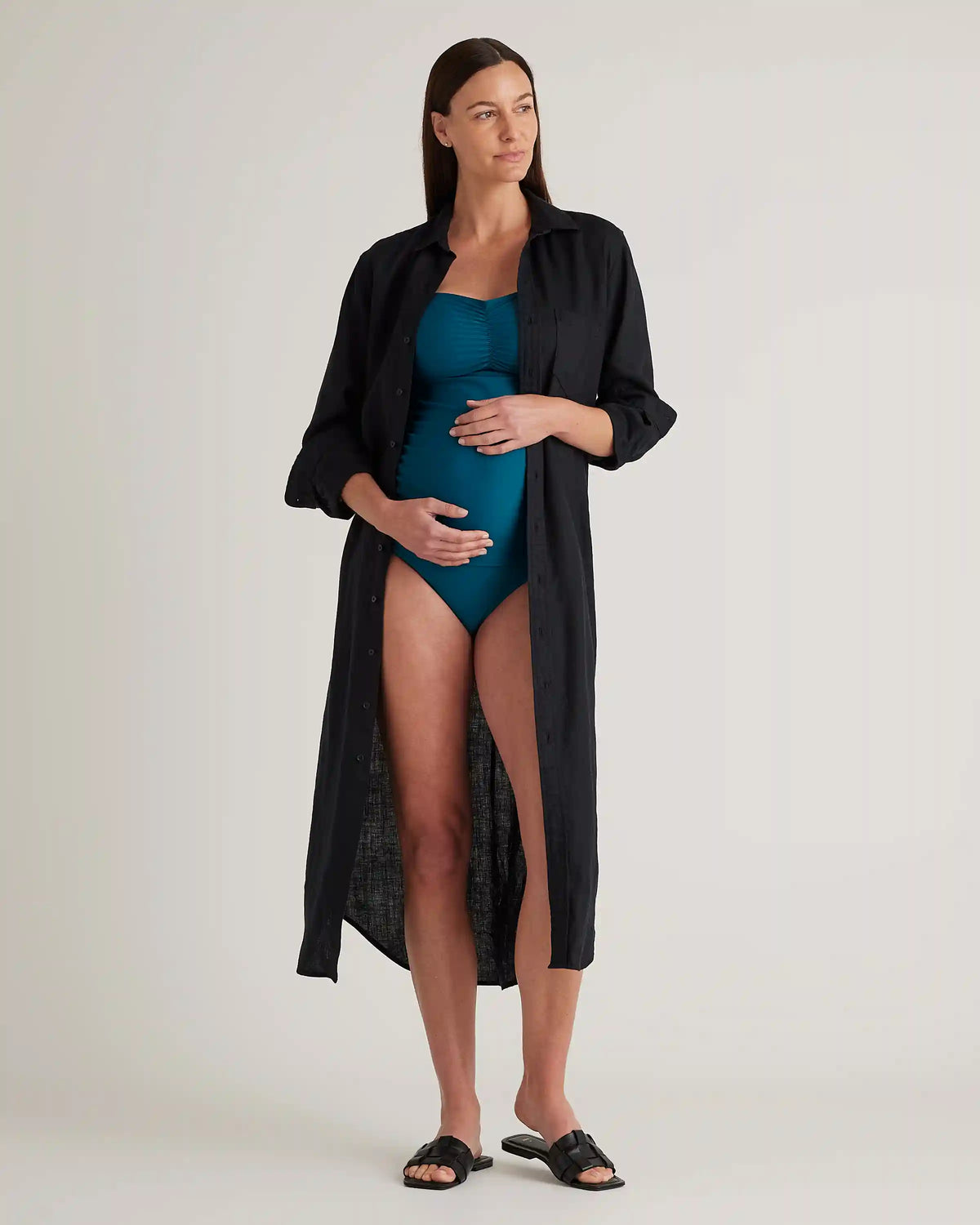 Italian Maternity Two-Piece Tankini Swimsuit