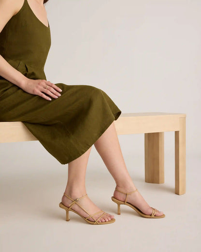 Italian Leather 70mm Strappy Heel