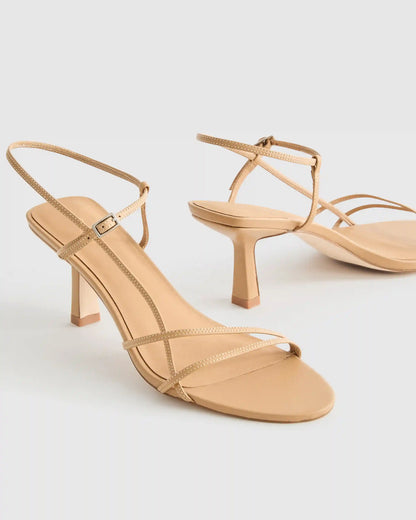 Italian Leather 70mm Strappy Heel