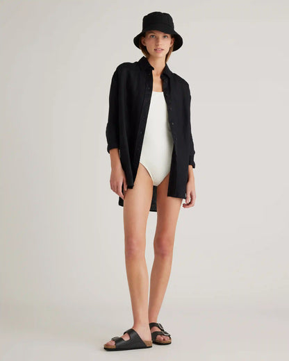 Italian Cross-Back One-Piece Swimsuit