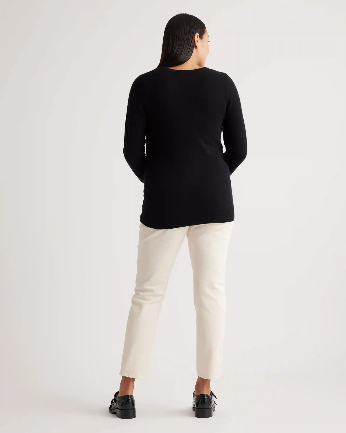 Mongolian Cashmere V-Neck Maternity Sweater