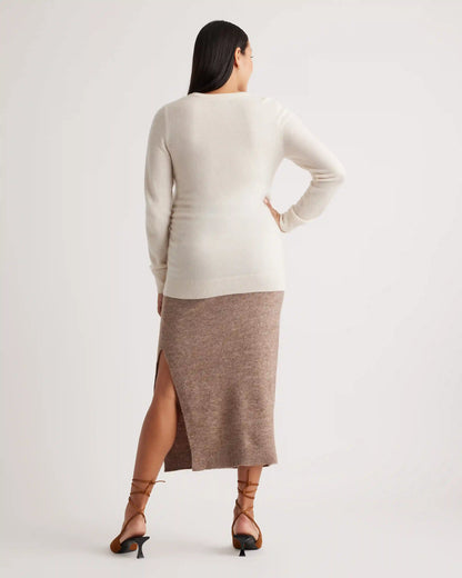 Mongolian Cashmere V-Neck Maternity Sweater