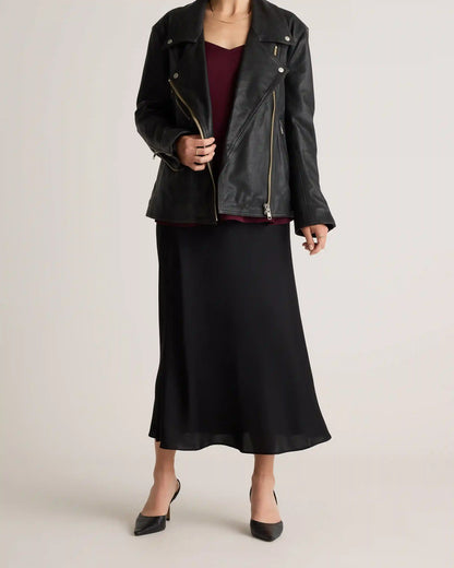 Washable Stretch Silk Maternity Skirt