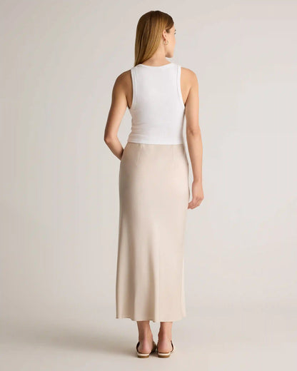 Washable Stretch Silk Maternity Skirt