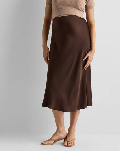 Washable Stretch Silk Maternity Skirt