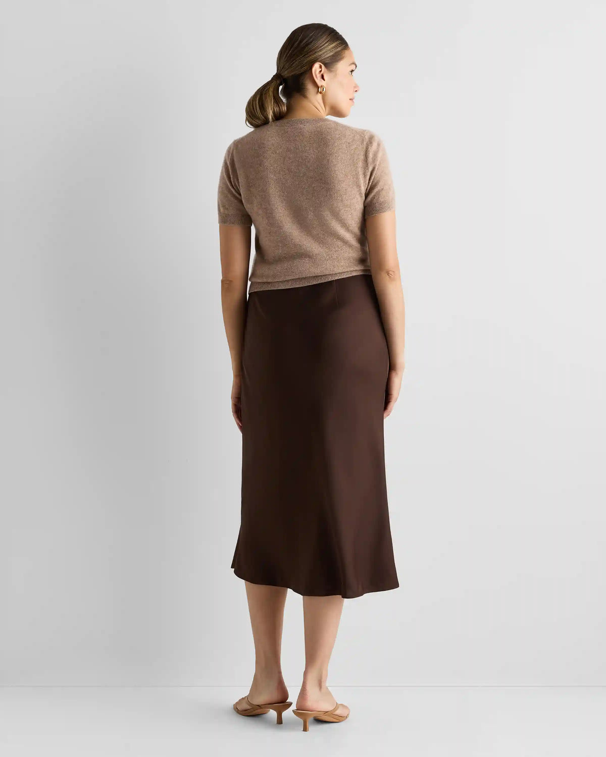 Washable Stretch Silk Maternity Skirt